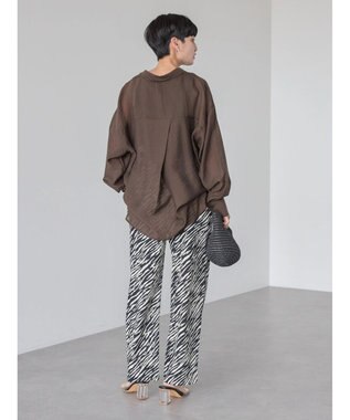 AMERICAN HOLIC シアーＣＯＯＬポケット付きルーズシャツ Brown