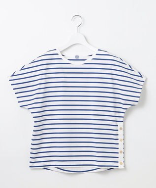 J.PRESS LADIES 【WEB限定カラーあり・洗える】ULTIM天竺ボーダー カットソー 【WEB限定カラー】オフ×ブルーボーダー系