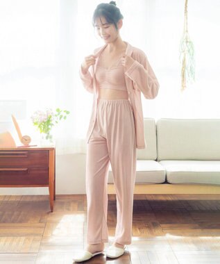 Wing ノンワイヤーブラ バストの脇流れを防ぐ 就寝中も日中のくつろぎタイムも 【ナイトアップブラ ルーム】 ブラジャー ナイトブラ KB3511 ウイング／ワコール ピンク