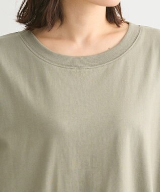 Green Parks グログランテープ配色ドッキングプルオーバー Khaki