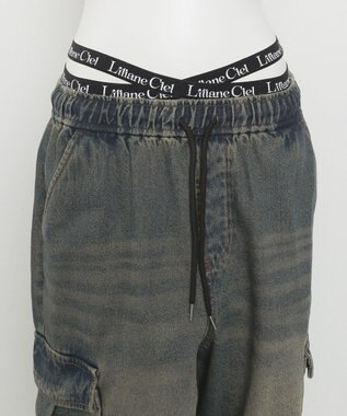 WEGO 【ブラトップ＆ショーツセット】Liliane　Ciel　ロゴテープ グレー