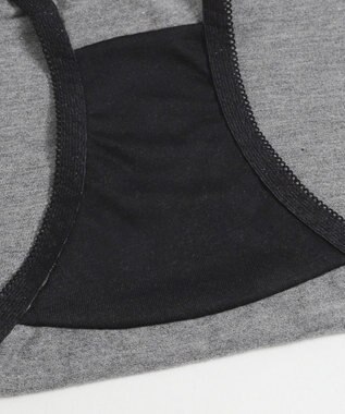 WEGO 【ブラトップ＆ショーツセット】Liliane　Ciel　ロゴテープ グレー