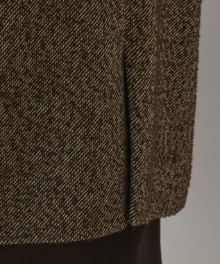 GRACE CONTINENTAL カルゼツイードダブルジャケット ブラウン