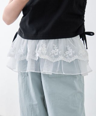 ANY KIDS 【洗濯機可能/吸汗速乾】裾レース ドライタッチ キャミソール