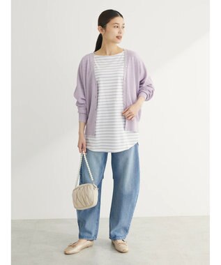 Green Parks ＵＶカット加工　ドルマンニットカーディガン Light Purple