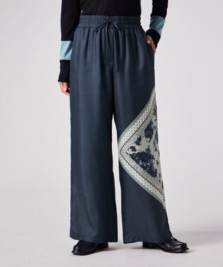 Paul Smith Travel Scarf ワイド パンツ ネイビー