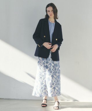 YECCA VECCA 金釦テーラードジャケット Navy