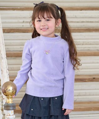 ANY KIDS ハイネック長袖カットソー ラベンダー