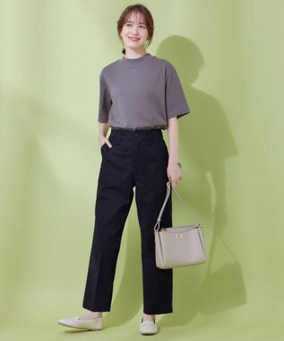 ANY 【ウエストゴム/ストレッチ】スタイリッシュベイカーパンツ ブラック