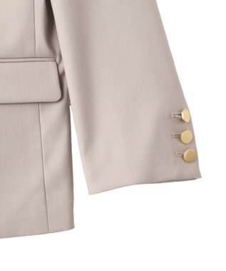 YECCA VECCA 金釦テーラードジャケット Gray Beige