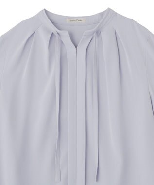 Green Parks リボンブラウス Gray