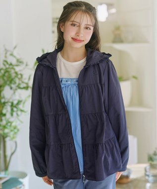 組曲 KIDS 【150-170㎝】 フラワーリボンチュニック サックスブルー