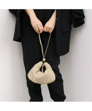 UNBILLION カシュカシュ cachecache / ワンハンドルメタリックビーズバッグ