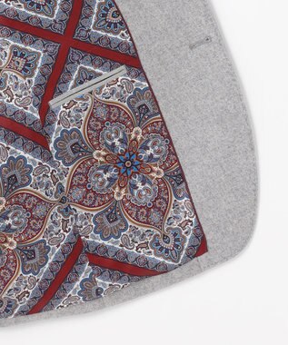 JOSEPH ABBOUD 【キングサイズ・ソフト/JAPANファブリック/LIBERTY柄裏地】ムリネフランネル ジャケット ライトグレー系