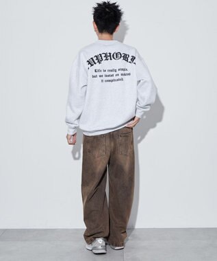 WEGO 【ユニセックス着用ITEM】アーチバックロゴグラフィックプルオーバー アッシュグレー