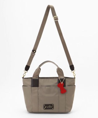 LA BAGAGERIE 【LA BAGAGERIE×HELLO KITTY】リボンチャーム付き　デイリートート　Sサイズ グレージュ