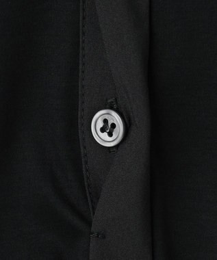 ICB 【洗える】 コンビネーションジャージー ヘンリーネックカットソー ブラック系