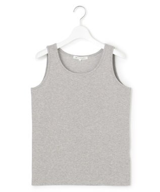 23区 S 【洗える】シャイニーリブ タンクトップ ライトグレー系