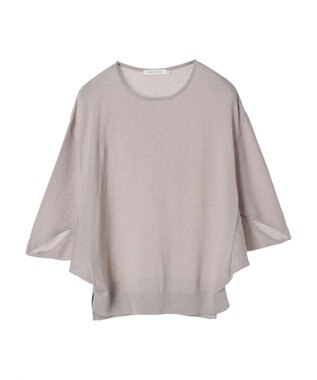 AMERICAN HOLIC 接触冷感トライアングルスリーブニットプルオーバー Gray Beige