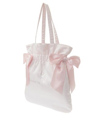 Maison de FLEUR ダブルリボンギャザートートバッグ Pink