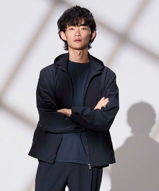 JOSEPH HOMME 【WEB限定】【新素材 / 新型】サマーヴェールストレッチ　フード付きブルゾン ネイビー系
