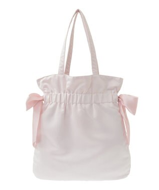 Maison de FLEUR ダブルリボンギャザートートバッグ Pink