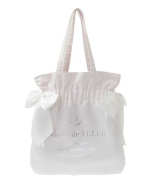 Maison de FLEUR ダブルリボンギャザートートバッグ Light Pink