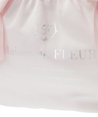 Maison de FLEUR ダブルリボンギャザートートバッグ Pink