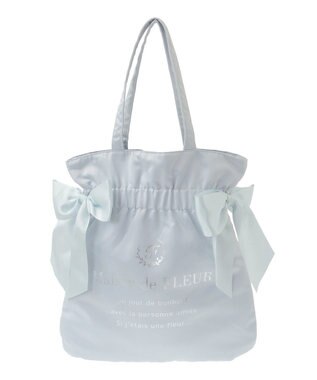 Maison de FLEUR ダブルリボンギャザートートバッグ Light Blue