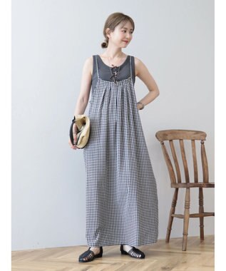 AMERICAN HOLIC ギンガムサッカーキャミワンピース Off White