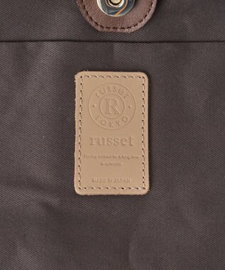 russet ツイードスカーフ付きレザー2WAYショルダーバッグ(CE-1632) D.Brown