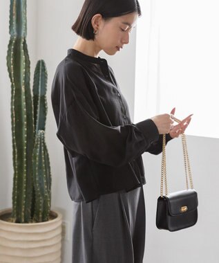 AMERICAN HOLIC シアーショート丈ブラウス Black