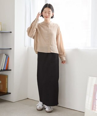 AMERICAN HOLIC シアーショート丈ブラウス Beige