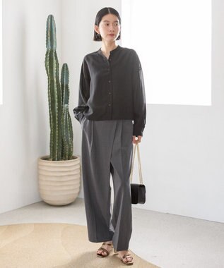 AMERICAN HOLIC シアーショート丈ブラウス Black