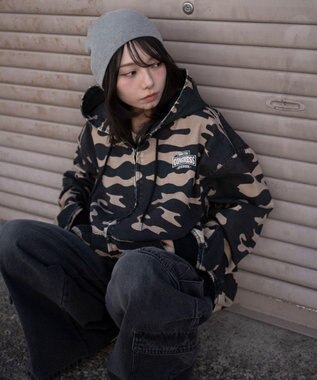 WEGO 【ユニセックス着用ITEM】ワーカーズフードブルゾン 柄1