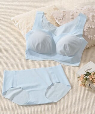 Wing ノンワイヤーブラ 【フィットトップ】 よく伸びて快適フィット 身生地部は吸汗速乾 MB1010 ウイング／ワコール サックス