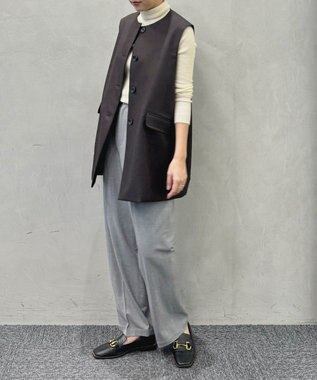 #Newans 大人気ジレが新素材で再登場！チュニックジレ ブラウン