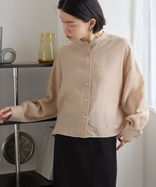 AMERICAN HOLIC シアーショート丈ブラウス Beige