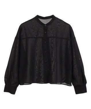 AMERICAN HOLIC シアーショート丈ブラウス Black