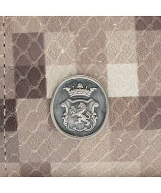 A.D.M.J. 【牛革】スネーク型押し/ガマグチウォレット サンド