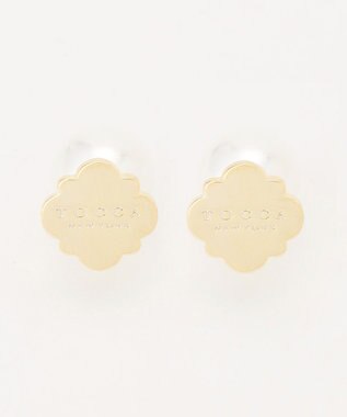 TOCCA LOGO CLOVER STUD PIERCED EARRINGS ピアス ゴールド系