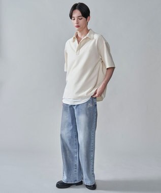 WEGO リネンライクスキッパーシャツ（SS） オフホワイト