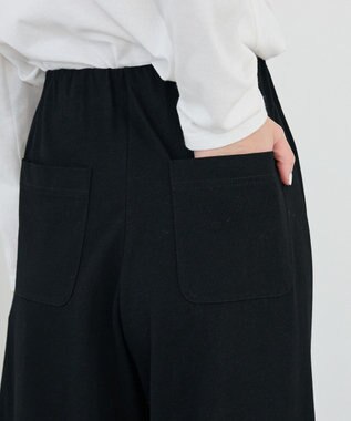 CRAFT STANDARD BOUTIQUE フロントタックドレープワイドパンツ Black