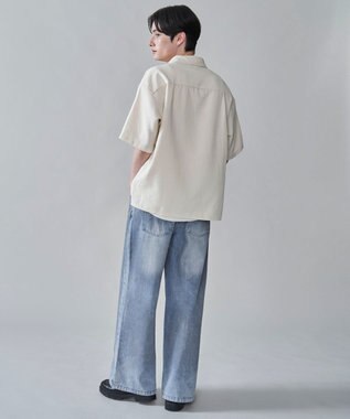 WEGO リネンライクスキッパーシャツ（SS） オフホワイト