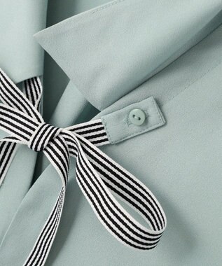 YECCA VECCA 2wayストライプリボンブラウス Mint