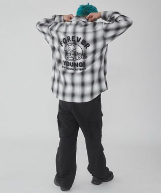 WEGO 【ユニセックス着用ITEM】グラフィックオンブレチェックシャツ（LS） 柄2