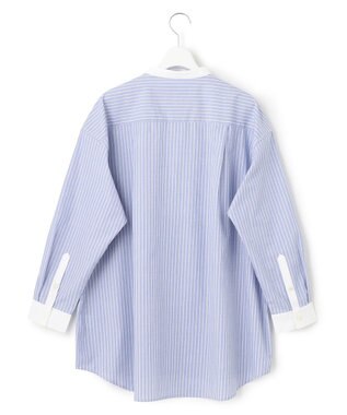 J.PRESS YORK STREET 【WOMEN】クレリックバンドドレス シャツ ブルー系1