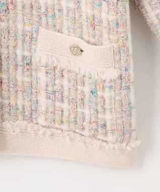 PREMIUM KNIT COLLECTION】ミックスツイードニット ジャケット
