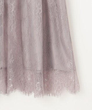 ANY SIS 【洗える】パネルレース ドレス ローズグレー