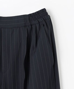 ANY 【6サイズ展開/ウエストゴム】イージーワイドパンツ ネイビーストライプ